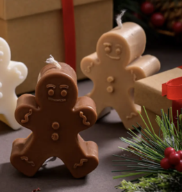 Holiday Gingerbread Person Candles