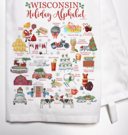 dishique Bar Towel- Wisconsin Holiday Alphabet