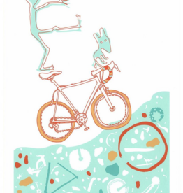 Marni Kaldjian "Uphill (but fun)” Bike Print (18x24)