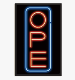 Ope Neon Sign Poster