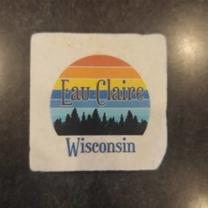 Eau Claire Sunrise Marble Coaster