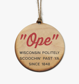 Driftless Studios Ope Wisconsin Wood Christmas Ornament