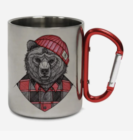 Beanie Bear Carabiner Steel Camping Mug