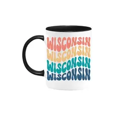 Creative Compass Ceramic Coffee Mug - Groovy Wisconsin