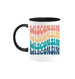 Creative Compass Ceramic Coffee Mug - Groovy Wisconsin
