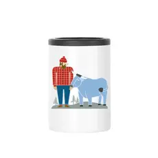 Insulated Can Koozie - Classic Paul Bunyan + Babe