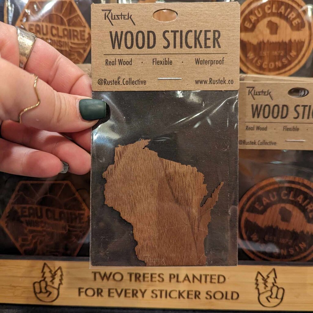 Wood Sticker - Wisconsin
