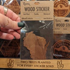 Wood Sticker - Wisconsin