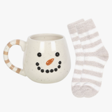 Christmas Snowman Mug and Socks Set