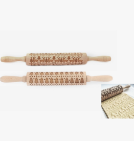 Something Different Wooden Christmas Engraved Rolling Pin