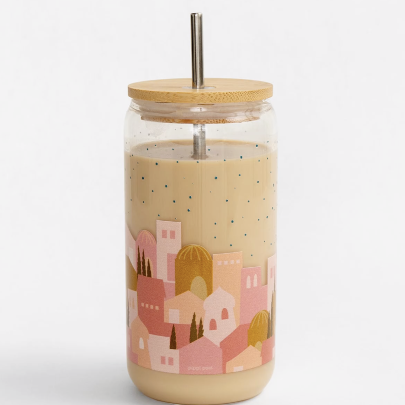 Post Pippi Nativity Glass Can