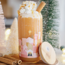 Post Pippi Nativity Glass Can