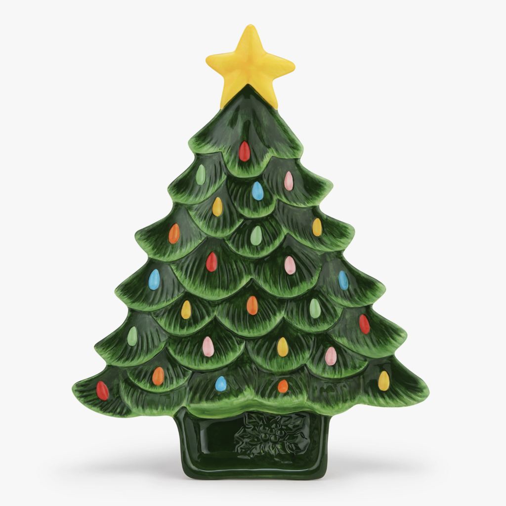 Mr. Christmas 14" Platter with Dip Dish Base - Green