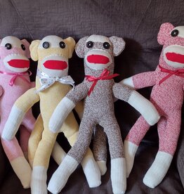 Hower Toys Handmade Traditional Sock Monkey Toy