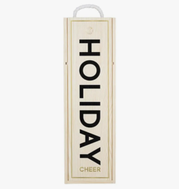 Volume One Wood Wine Box - Holiday Cheer