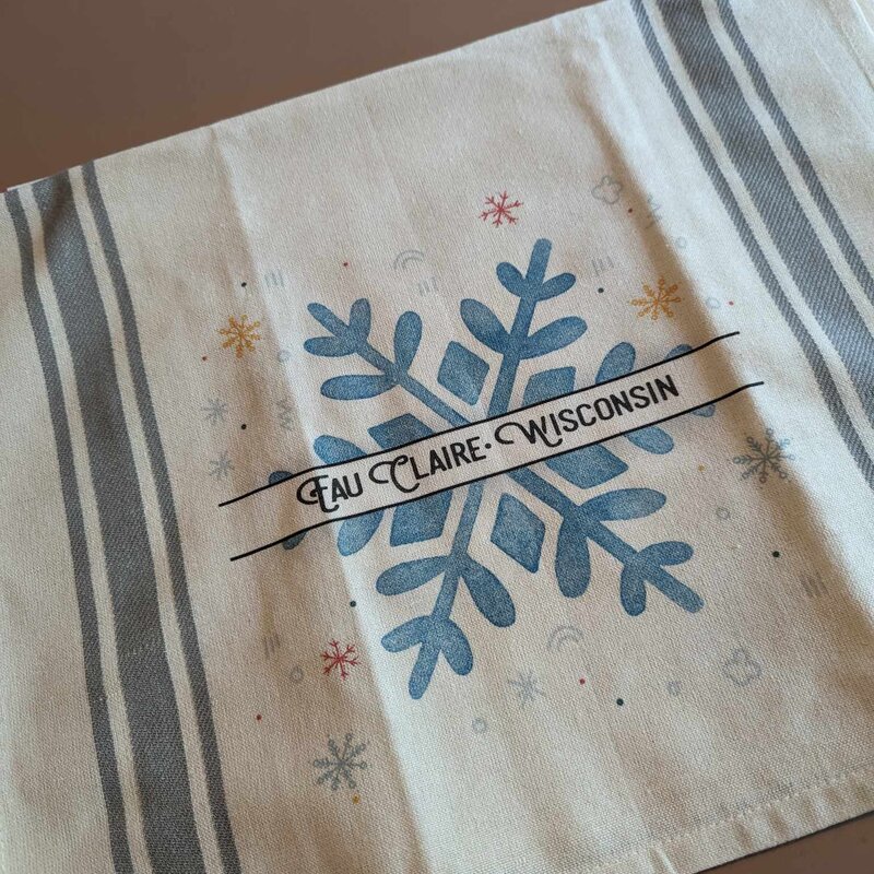 Holiday Towel - Eau Claire Blue Snowflake