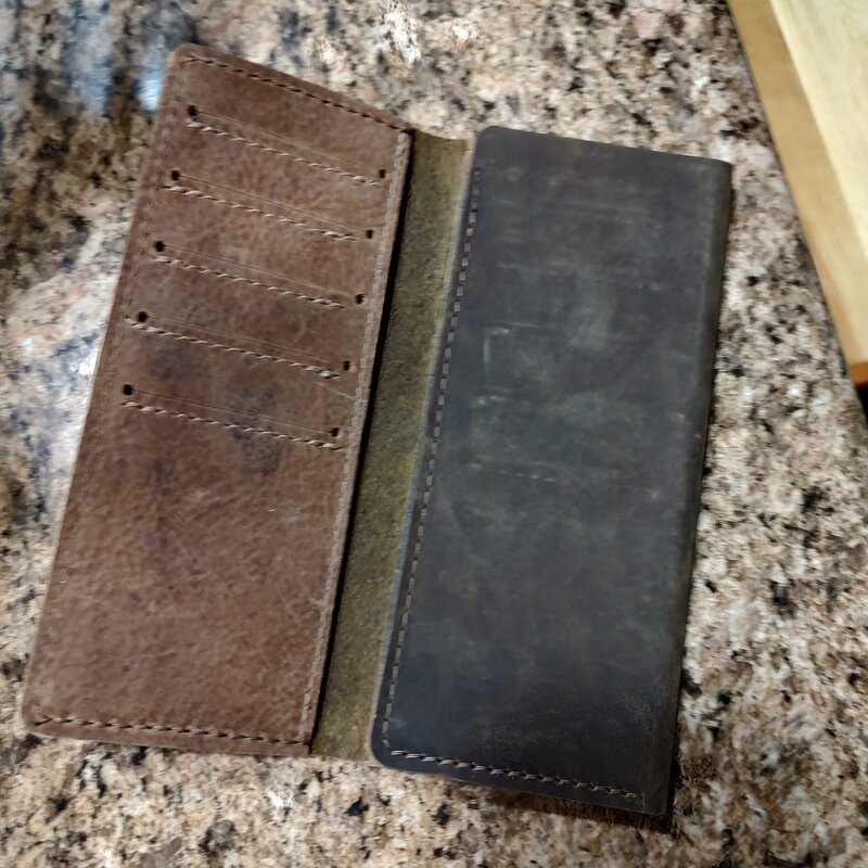 Hutch Leather Works 3x Slim Wallet - Plain
