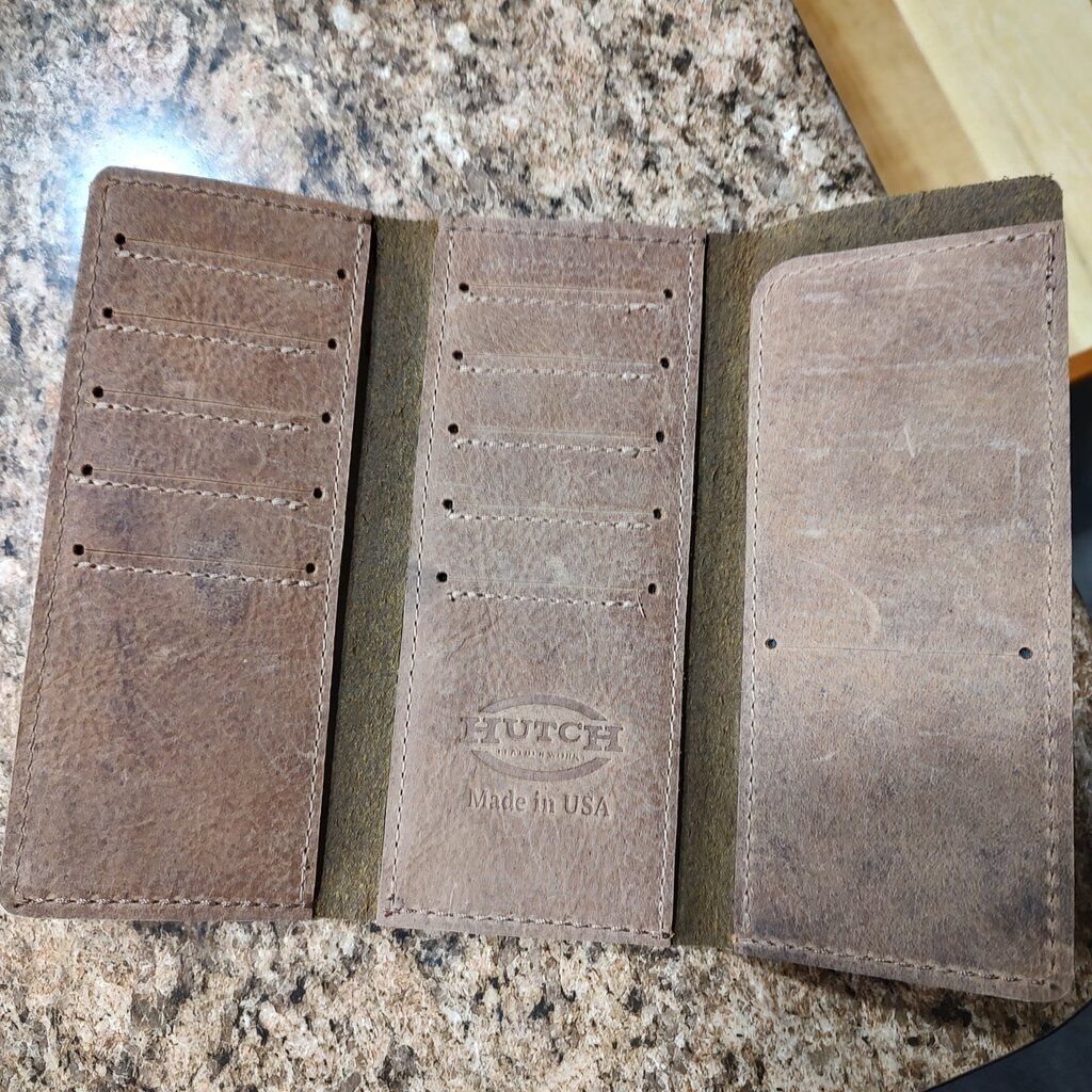 Hutch Leather Works 3x Slim Wallet - Plain