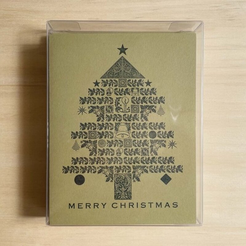Greeting Card Pack - Pattern Tree Merry Christmas