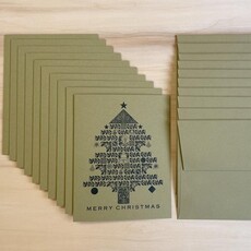 Greeting Card Pack - Pattern Tree Merry Christmas