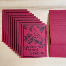 Nesja Press Greeting Card Pack - Cardinal Greetings of the Season