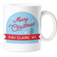 Rock Scissor Paper Eau Claire Merry Christmas - Mug