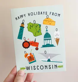 Bottlebrush Graphics Happy Holidays from Wisconsin Card