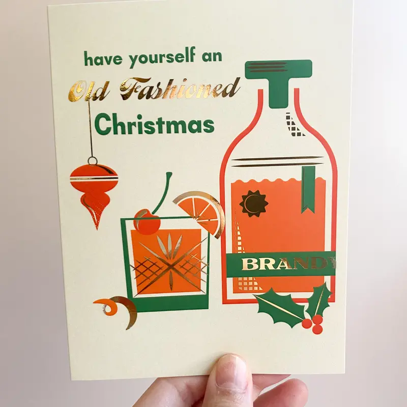 Bottlebrush Graphics Old Fashioned Christmas Card