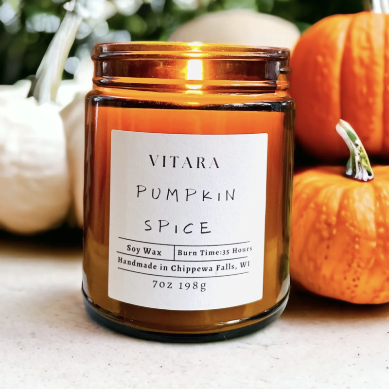 Vitara Soy Candle - Pumpkin Spice (7oz.)