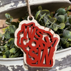 The Farmer's Wife Red WI Text Ornament