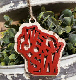 The Farmer's Wife Red WI Text Ornament