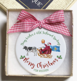 dishique Wisconsin Old Fashioned Traditions Christmas Ornament