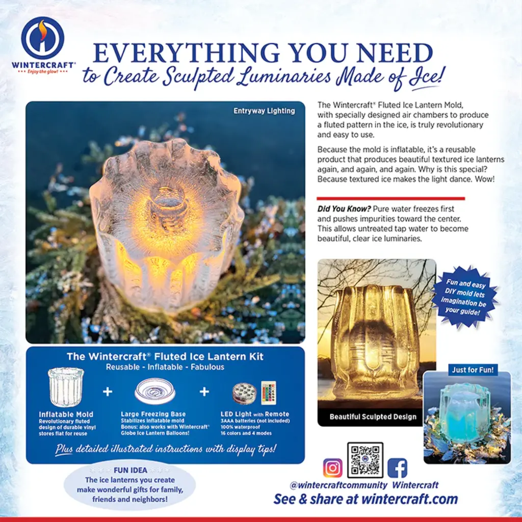 Wintercraft Fluted Ice Lantern Kit
