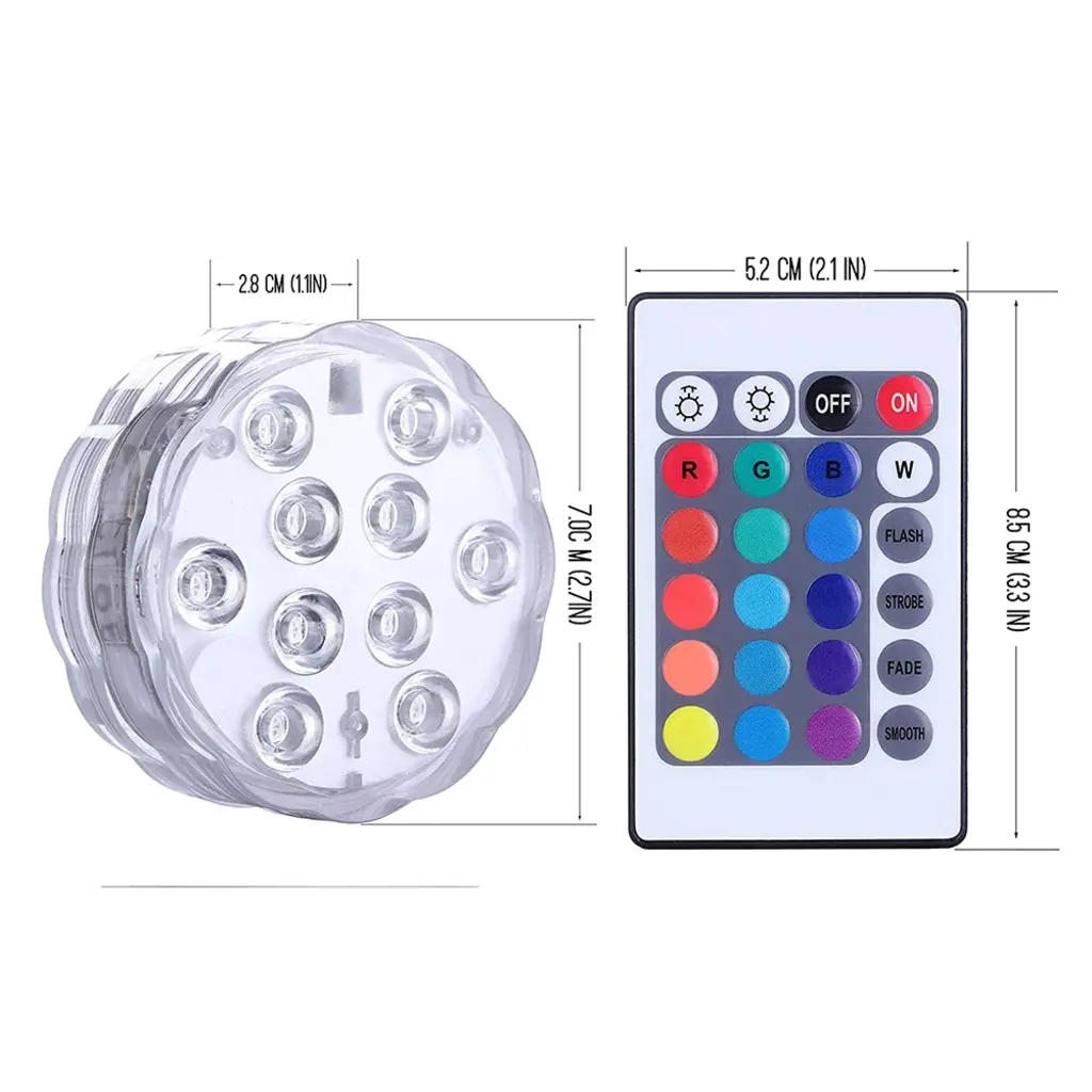 Outdoor LED Puck Light w/ remote