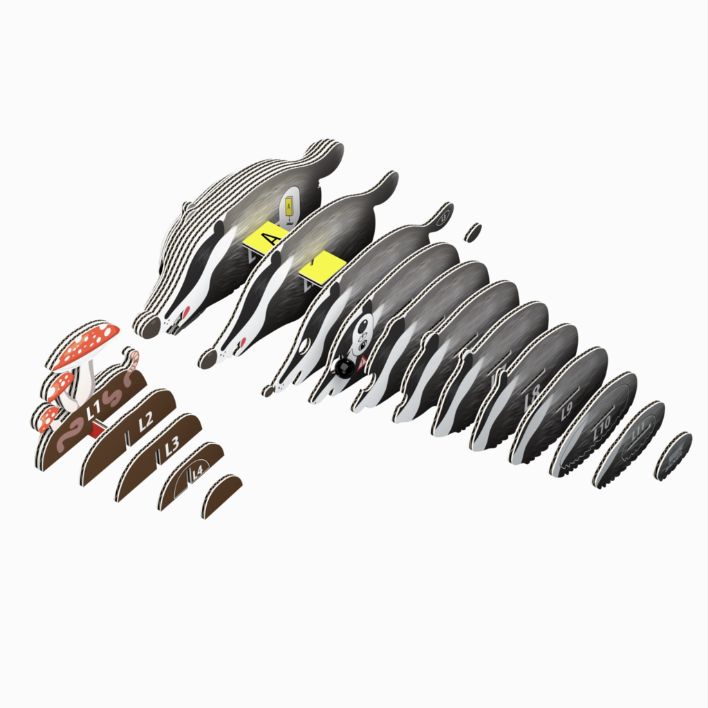 Safari Toys 3D Badger Puzzle