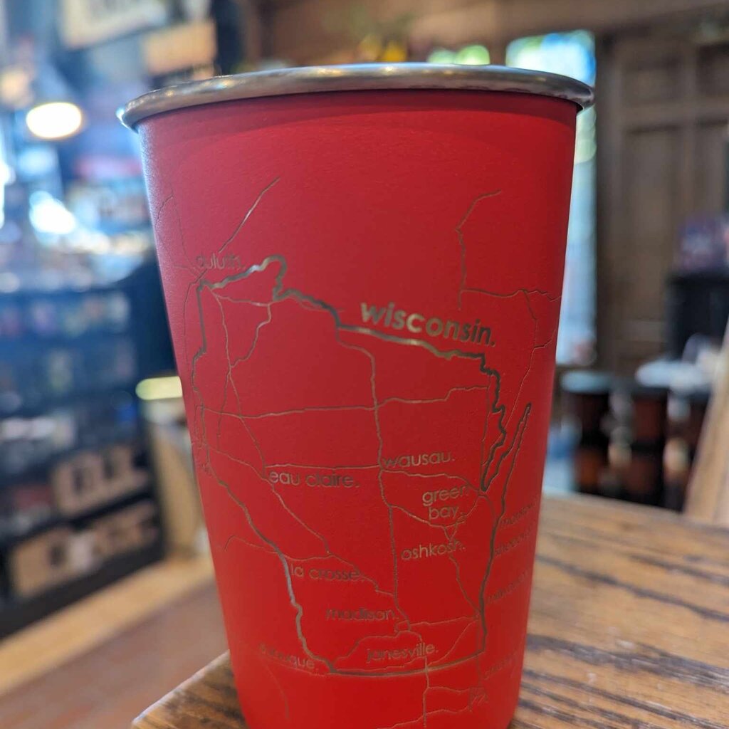 Volume One Wisconsin Map Stainless Cup (16oz.)