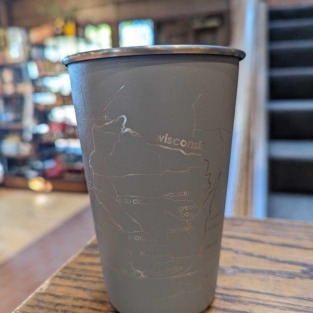 Volume One Wisconsin Map Stainless Cup (16oz.)