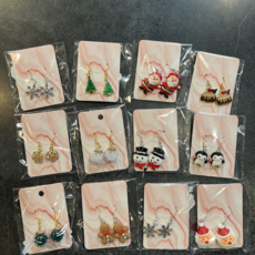 Maddie Branco Dangle Shape Christmas Earrings (Assorted)