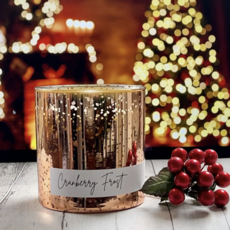 Halo Artisan Candle Large Mercury Glass Candle - Cranberry Frost