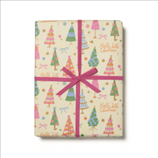 Red Cap Cards Holiday Wrapping Paper - Holly Jolly Trees