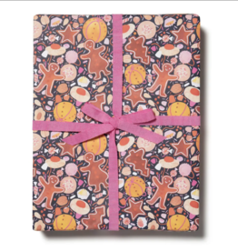 Red Cap Cards Holiday Wrapping Paper - Holiday Treats