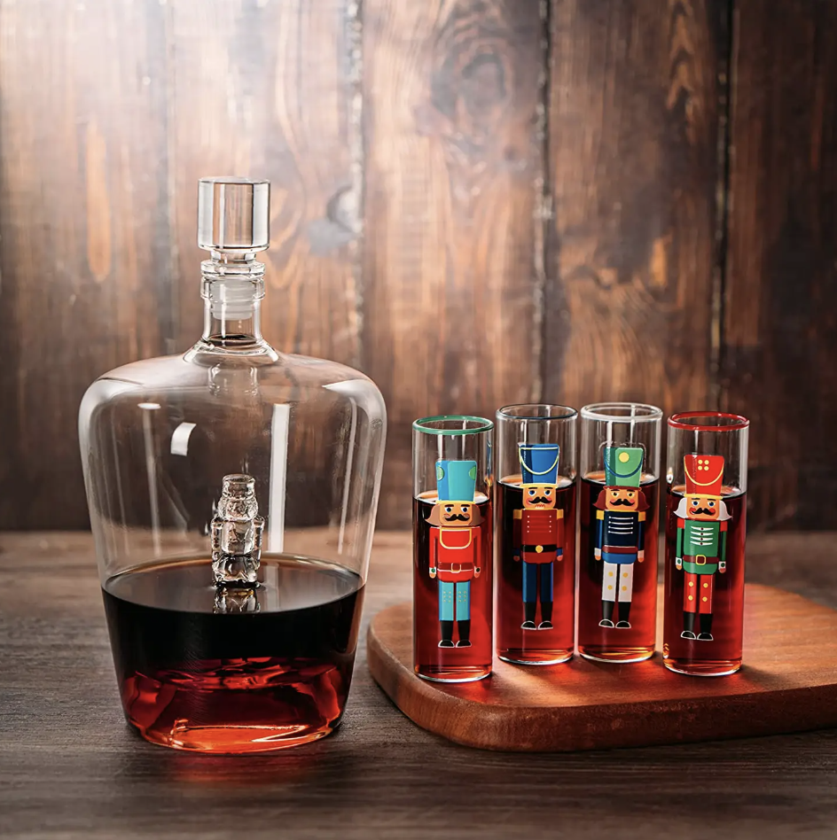 Nutcracker Decanter + Shot Glasses Set The Local Store