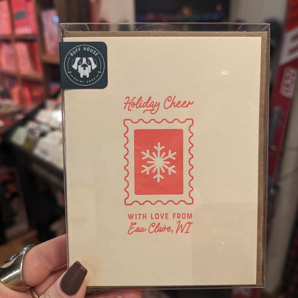 Ruff House Print Shop Eau Claire Holiday Cheer Stamp Greeting Card: Box of 6