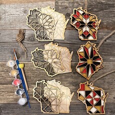 DIY Paint Kit: Wisconsin Ornaments (3 pk)