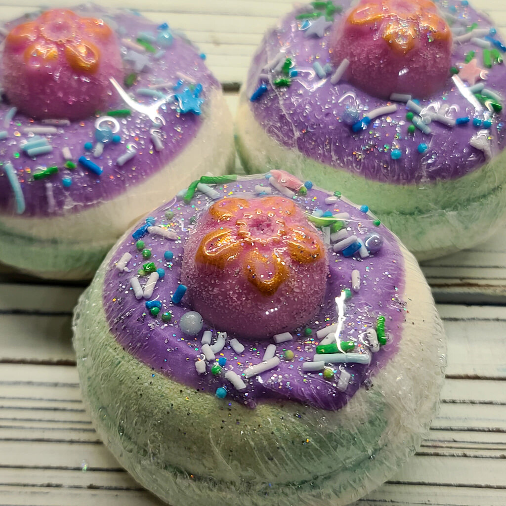 Handmade Natural Beauty Bath Bomb Donut: May Flowers