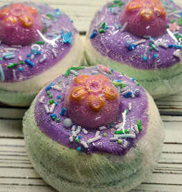 Handmade Natural Beauty Bath Bomb Donut: May Flowers
