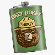 Okey Dokey Smokey Bear Flask