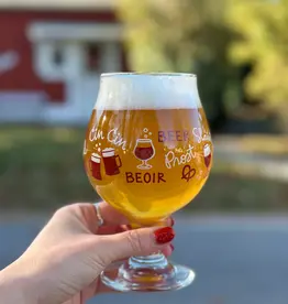 Jack & Joie Cheers Tulip Beer Glass