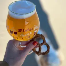 Jack & Joie Cheers Tulip Beer Glass