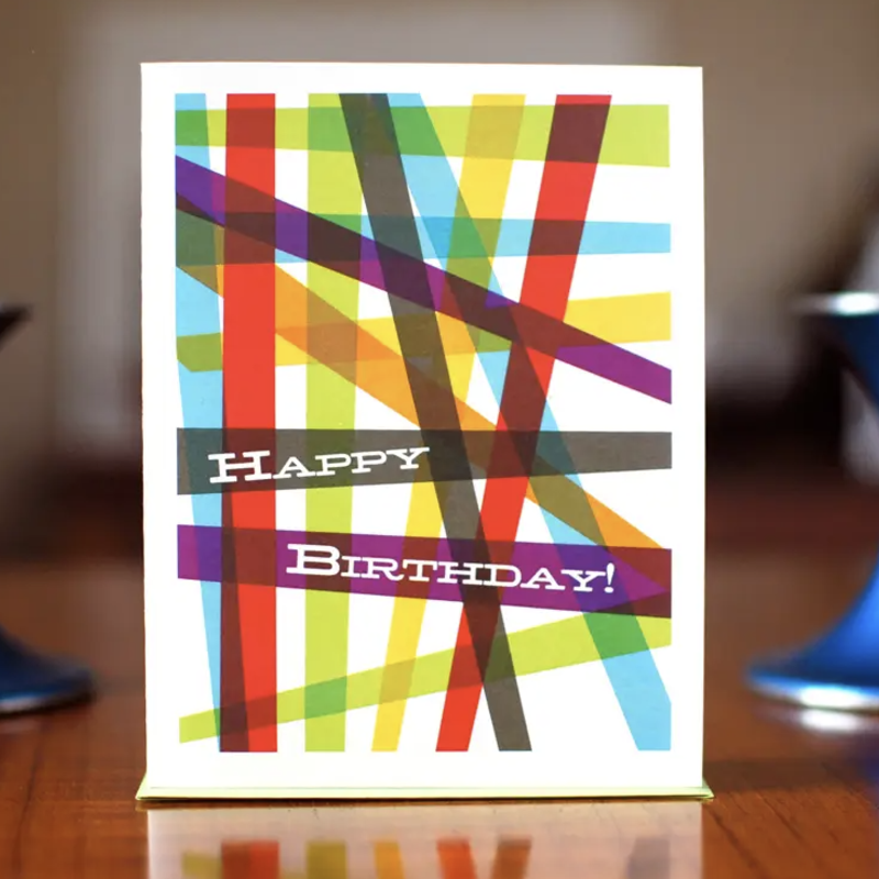 Man vs. George Designs Washi Tape Birthday Card